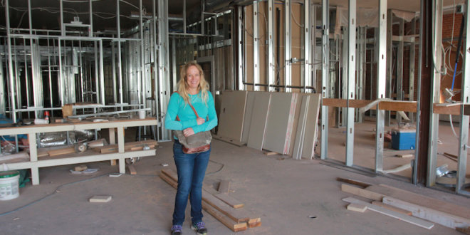 This expansive room upstairs is being built out as a yoga/muti-purpose room. Photo by LCgross